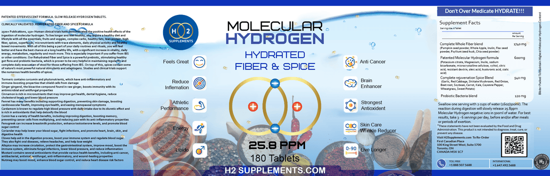 Hydrogen Fibers & Spices Tablets