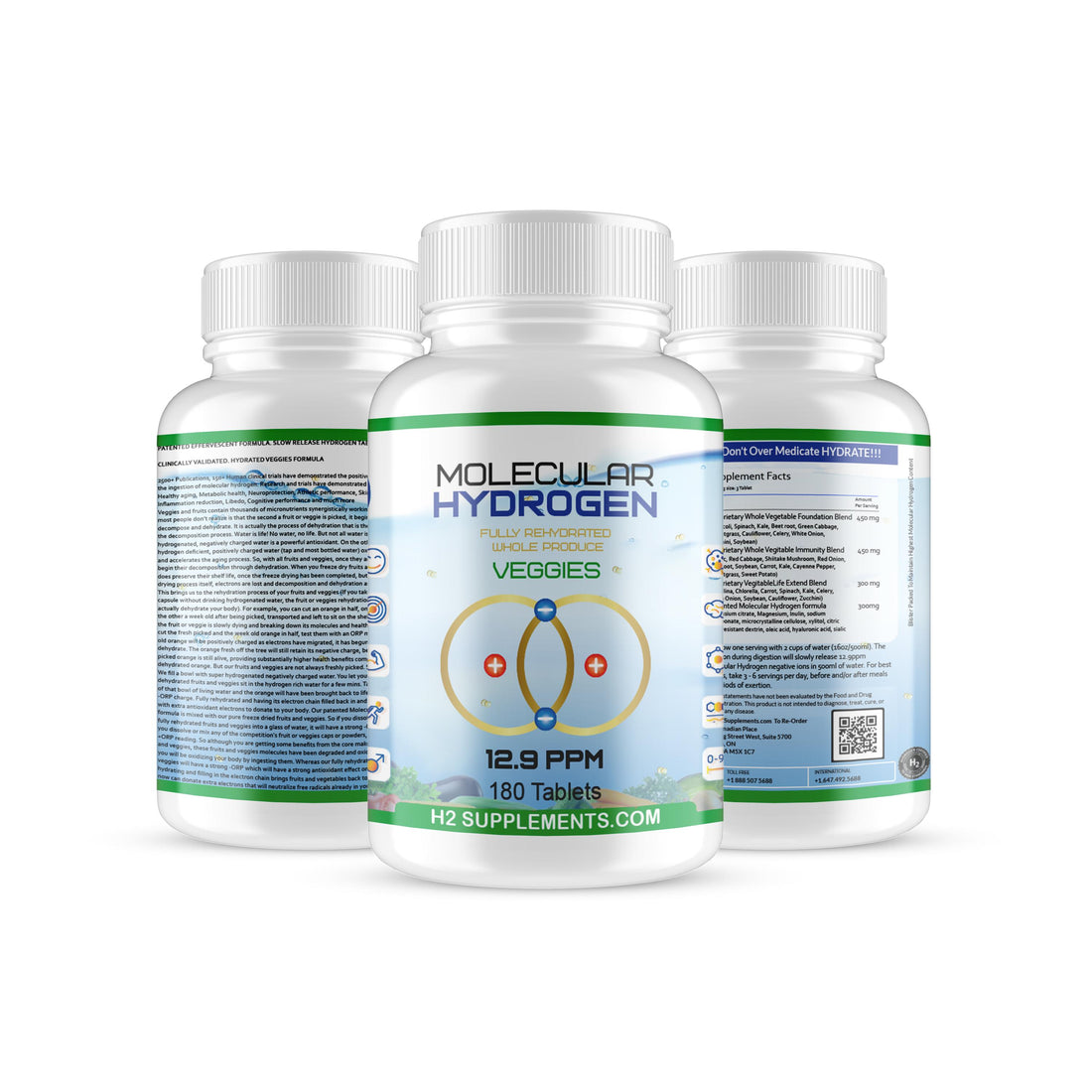H2 Molecular Hydrogen Re-Hydrated Veggies