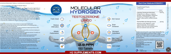 Molecular Hydrogen Testosterone Libido Label